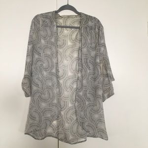 Beautiful gray and white kimono